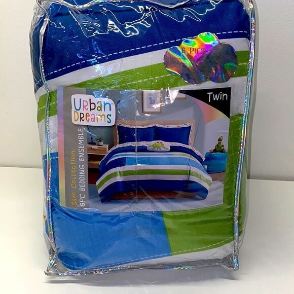 🔥Urban Dreams Sam Collection  6 pc bedding ensemble New - Picture 2 of 16